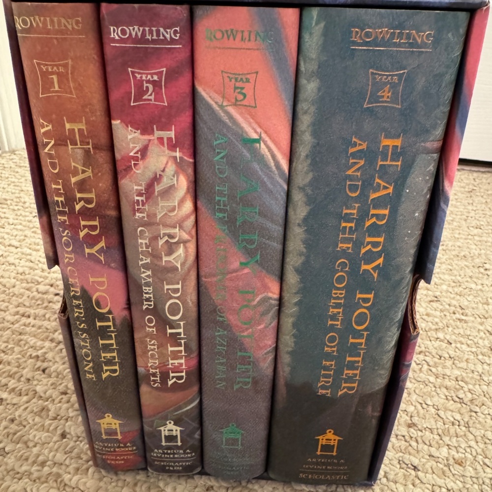 1st American Edition Harry Potter Series Box Set 1-4 J.K. Rowling Hardcover